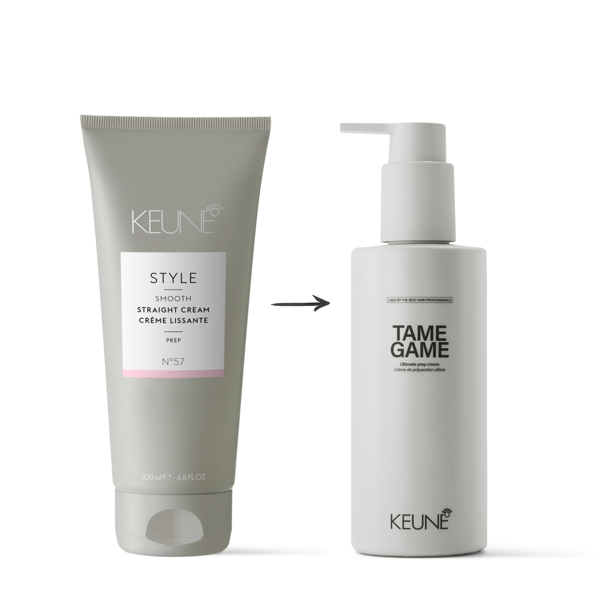 Keune Tame Game - La crème préparatrice ultime pour des cheveux doux et domptés. Protection thermique jusqu'à 230°C et produits cheveux qui éliminent les frisottis.